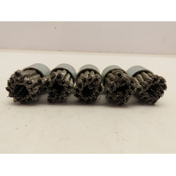 QTY 5 Weiler 10032 1-1/8-Inch Heavy Duty Knot Wire End Brush .020" SS Fill