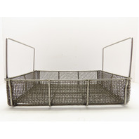 Heavy Duty Woven Stainless Steel #4 Mesh Parts Washer Dip Basket 12x18x4"