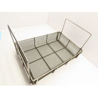 Heavy Duty Woven Stainless Steel #4 Mesh Parts Washer Dip Basket 12x18x4"