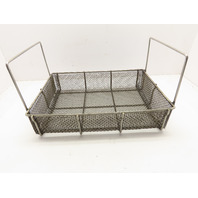 Heavy Duty Woven Stainless Steel #4 Mesh Parts Washer Dip Basket 12x18x4"