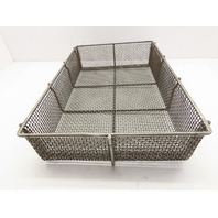 Heavy Duty Woven Stainless Steel #4 Mesh Parts Washer Dip Basket 12x18x4"