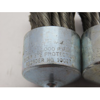 QTY 4 Weiler 10027 1-1/8-Inch Heavy Duty Knot Wire End Brush .014" Steel Fill