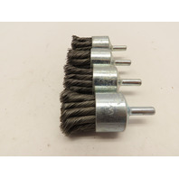 QTY 4 Weiler 10027 1-1/8-Inch Heavy Duty Knot Wire End Brush .014" Steel Fill