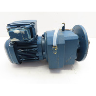 Sew RF47DRS71S4/ACB8 56.73:1 Ratio 30 RPM .5Hp 460V Inline Shaft Gear Motor