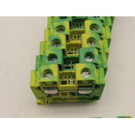 Eaton XBUT16PE Lot of 12 DIN Rail Ground Terminal Blocks 600v 101a 16-4Awg 14mm