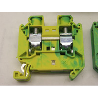 Eaton XBUT16PE Lot of 12 DIN Rail Ground Terminal Blocks 600v 101a 16-4Awg 14mm