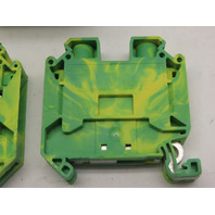 Eaton XBUT16PE Lot of 12 DIN Rail Ground Terminal Blocks 600v 101a 16-4Awg 14mm