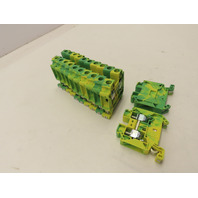 Eaton XBUT16PE Lot of 12 DIN Rail Ground Terminal Blocks 600v 101a 16-4Awg 14mm