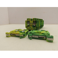 Eaton XBUT16PE Lot of 12 DIN Rail Ground Terminal Blocks 600v 101a 16-4Awg 14mm