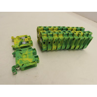 Eaton XBUT16PE Lot of 12 DIN Rail Ground Terminal Blocks 600v 101a 16-4Awg 14mm