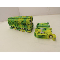 Eaton XBUT16PE Lot of 12 DIN Rail Ground Terminal Blocks 600v 101a 16-4Awg 14mm