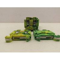 Eaton XBUT16PE Lot of 12 DIN Rail Ground Terminal Blocks 600v 101a 16-4Awg 14mm