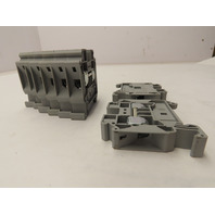 Eaton XBUT16 Lot of 8 DIN Rail Terminal Blocks 600v 101a 16-4Awg 14mm