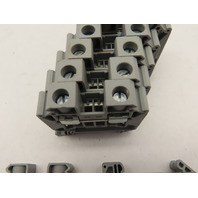Eaton XBUT16 Lot of 8 DIN Rail Terminal Blocks 600v 101a 16-4Awg 14mm
