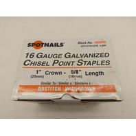 Spotnail 1605PG Wide Crown Staples 16Ga Galv Chisel Point 1"Crown 5/8"Long 5000