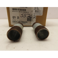 (Box of 25] 3/4 x 2-1/2 Steel Conduit Nipple Galvanized Threaded Made In Canada