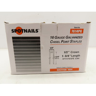 Spotnails 7614PG 16 Gauge Medium Crown Staples 1 3/4" Bostitch 16S4 Type (5000)