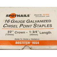 Spotnails 7614PG 16 Gauge Medium Crown Staples 1 3/4" Bostitch 16S4 Type (5000)