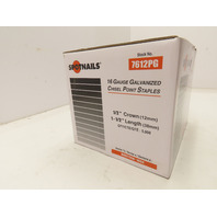 Spotnail 7612PG Staples 16Ga Galv Chisel Point 1/2"Crown 1-1/2"Long 5000 staples