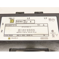 Square D 8536SFO1V02S AC Magnetic Nema Size 4 Motor Starter 100Hp 110-120V Coil