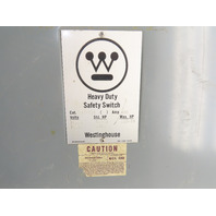 400A 3 Wire 240VAC 1000Hp  Fusible Safety Disconnect Switch