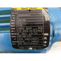 Baldor 1HP 1155RPM 145TCZ Fr 3PH Motor Force Control MSB2 Magnashear Fluid Brake