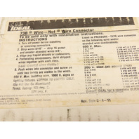 Ideal 73B Orange Wire Nut Wire Connector 30-173 (Box of 1000)