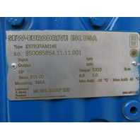 Sew Eurodrive K57R37AM145 615:1 Ratio Double Gear Box Reducer 145TC