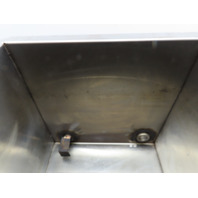 7-1/2 Gal 12"x12"x12" 18 Ga SS Open Top Tank Tub Vat w/Lid  NPT Ports