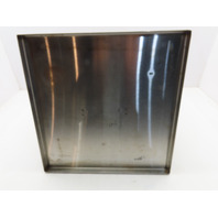 7-1/2 Gal 12"x12"x12" 18 Ga SS Open Top Tank Tub Vat w/Lid  NPT Ports