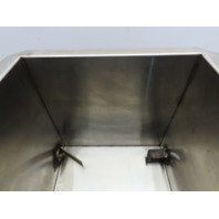 7-1/2 Gal 12"x12"x12" 18 Ga SS Open Top Tank Tub Vat w/Lid  NPT Ports