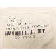 SMC M-5HLH-6 1 Bag (10 pcs) Connectors 90 Degrees