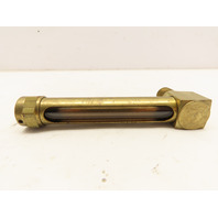 LDI G105-2 Vented Brass Liquid Oil Level Indicator Glass 4"Sight 1/4" NPT
