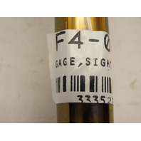 LDI G211-4 Brass Liquid Oil Level Indicator 4-1/4" Long Sight Glass 1/2" NPT