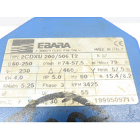 Ebara 2CDX200/506T2 Stainless Steel 2Stage 5 HP Centrifugal Pump 3Ph 230/460V