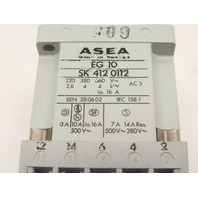 ASEA EG 10 SK 412 0112 Contactor EG10 SK4120112 127v/60Hz Coil