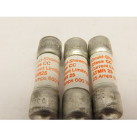Gould-Shawmut ATMR25 (3 New Fuses) 25 Amp A 600V Class CC ATMR25