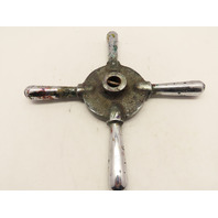 Machine Hand Captains Wheel 14" Diameter 1" Bore Nickel Plated
