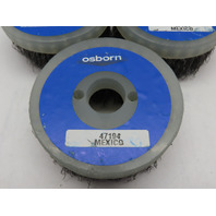 QTY 3 Osborn Cup Brush 3-1/2"Dia 0.014"Dia CR Steel Wire Deburring Brush 4500RPM