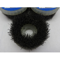 QTY 3 Osborn Cup Brush 3-1/2"Dia 0.014"Dia CR Steel Wire Deburring Brush 4500RPM