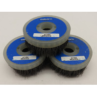 QTY 3 Osborn Cup Brush 3-1/2"Dia 0.014"Dia CR Steel Wire Deburring Brush 4500RPM