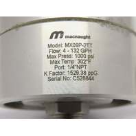 Macnaught MX09P-2TT Intrinsically Safe 1/4" NPT Flow Meter 4-32GPH 1000psi Max