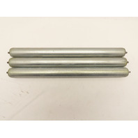Qty 3 Hytrol Gravity Conveyor Rollers 1-3/8"OD 16"BF 1/4" Round Axle Galvanized