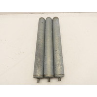 Qty 3 Hytrol Gravity Conveyor Rollers 1.9"OD 15"BF 7/16" Hex Axle Galvanized