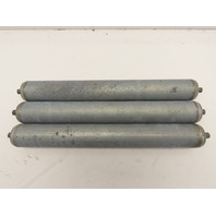 Qty 3 Hytrol Gravity Conveyor Rollers 1.9"OD 15"BF 7/16" Hex Axle Galvanized