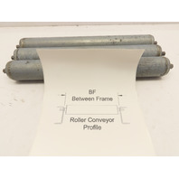 Qty 3 Hytrol Gravity Conveyor Rollers 1.9"OD 15"BF 7/16" Hex Axle Galvanized