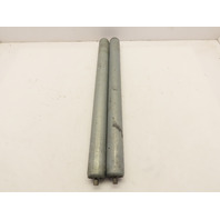 Qty 2 Hytrol Gravity Conveyor Rollers 1.9"OD 23"BF 7/16" Hex Axle Galvanized
