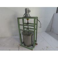 50 Gal Gallon SS Stainless Steel Tank 0.75KW 18RPM 3PH Mixer Mixing Agitator Lid