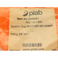 Piab BFF110P.5R.N49MR 4-5/8"Round Bellows Polyurethane Suction/Vacuum Cup3/8"NPT