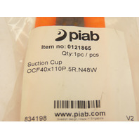 Piab 0121865 OCF40X110P.5R.N48W Oval Suction/Vacuum Cup 3/8NPT Orange